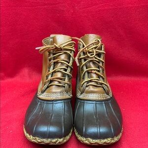 Brown and Tan Duck Boots